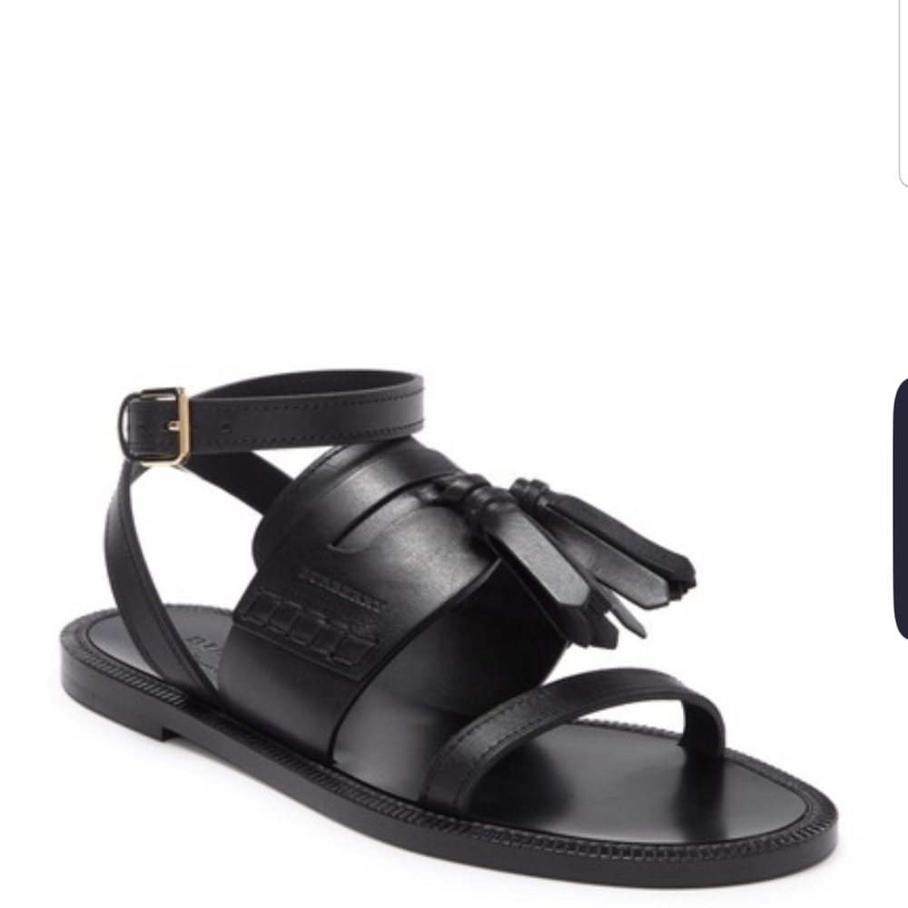 Burberry Leather Bethany Tassel Sandals